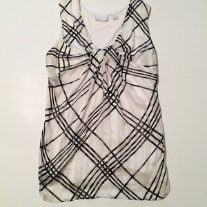 New York and Company white/black top size small